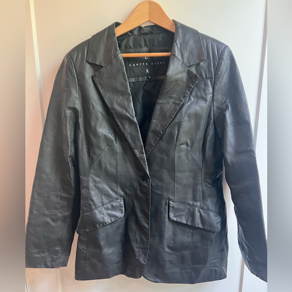 Lauren Ariel Women's Black Leather Jacket